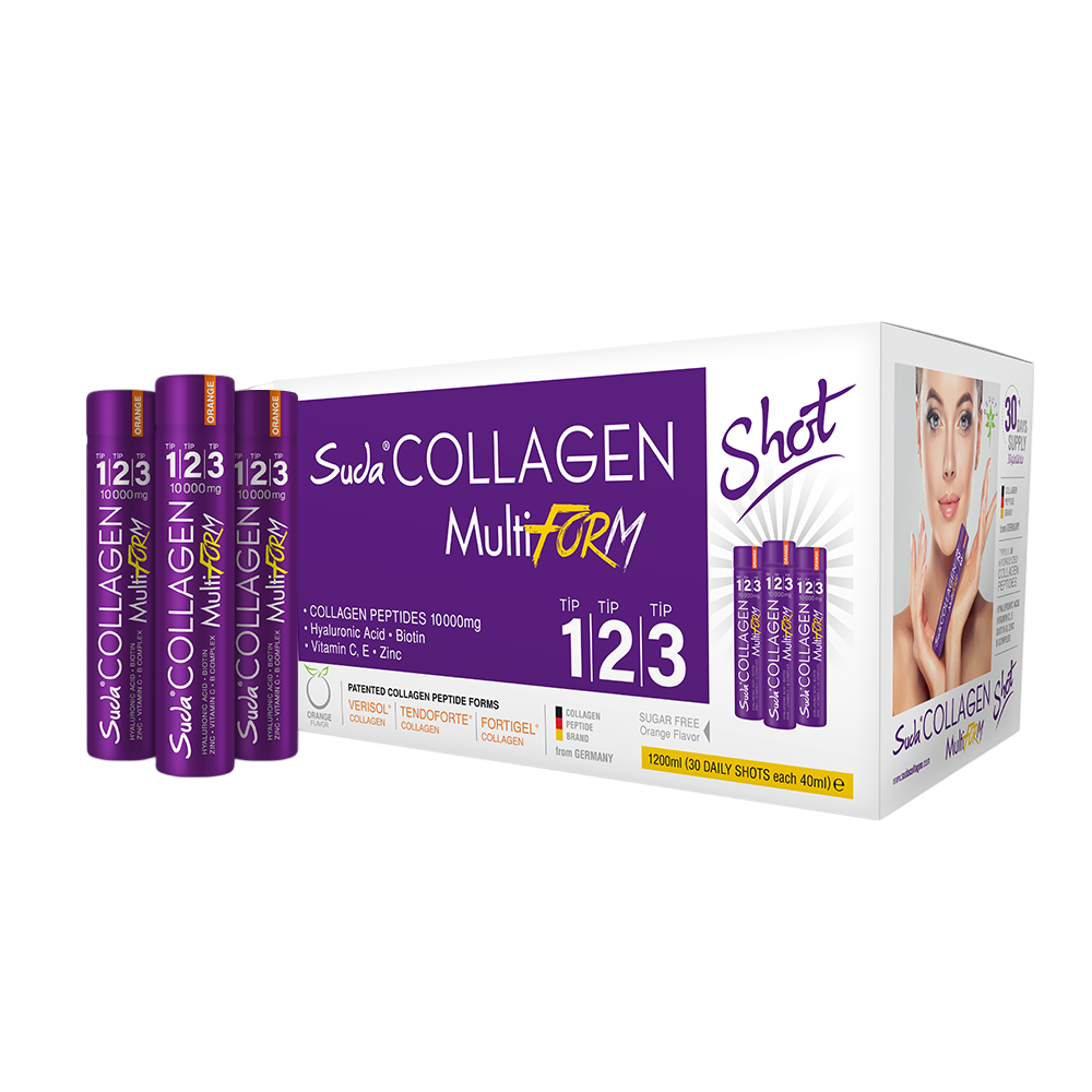 Суда Колаген Multiform с вкус на портокал / Suda Collagen Multiform 30 х 40 ml - Turkish Medicine