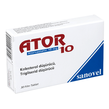 Аторва / Atorva (Ator) 10 mg, 30 таблетки - Turkish Medicine
