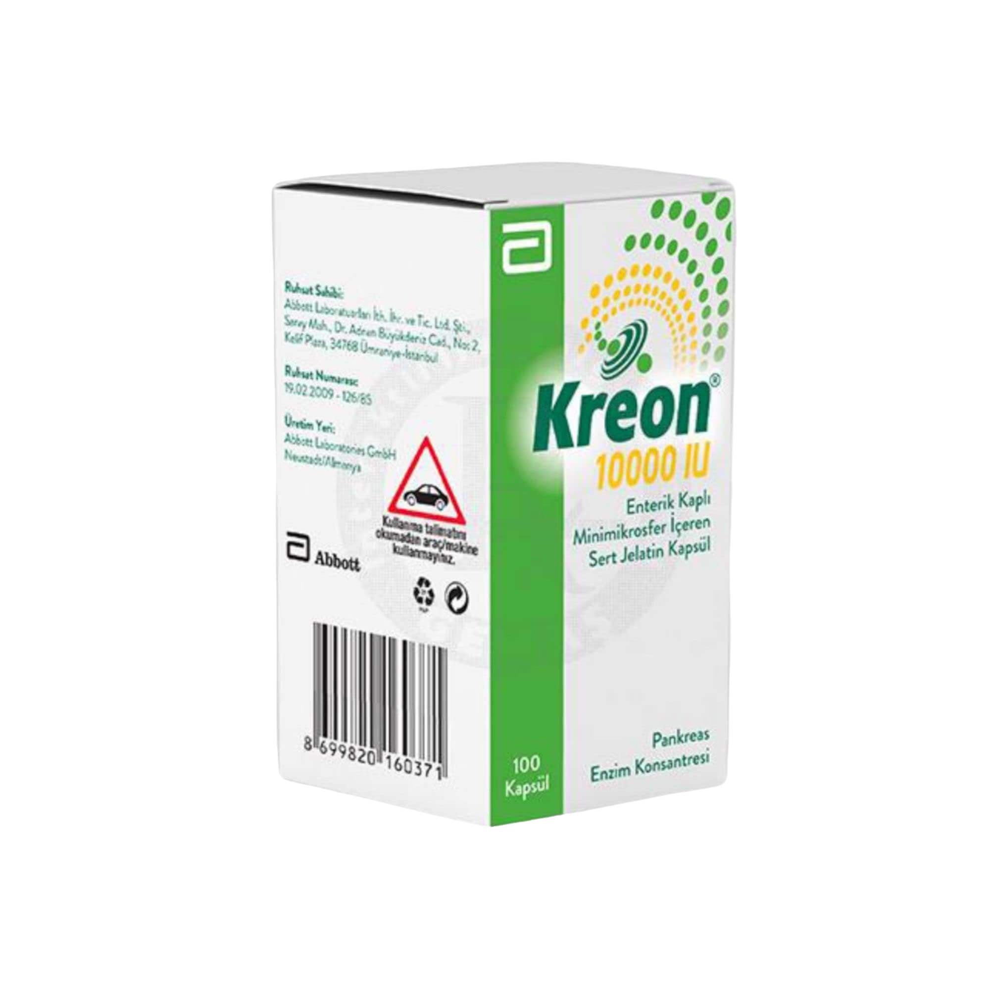 Креон / Kreon 10 000, 150 mg, 100 капсули - Turkish Medicine