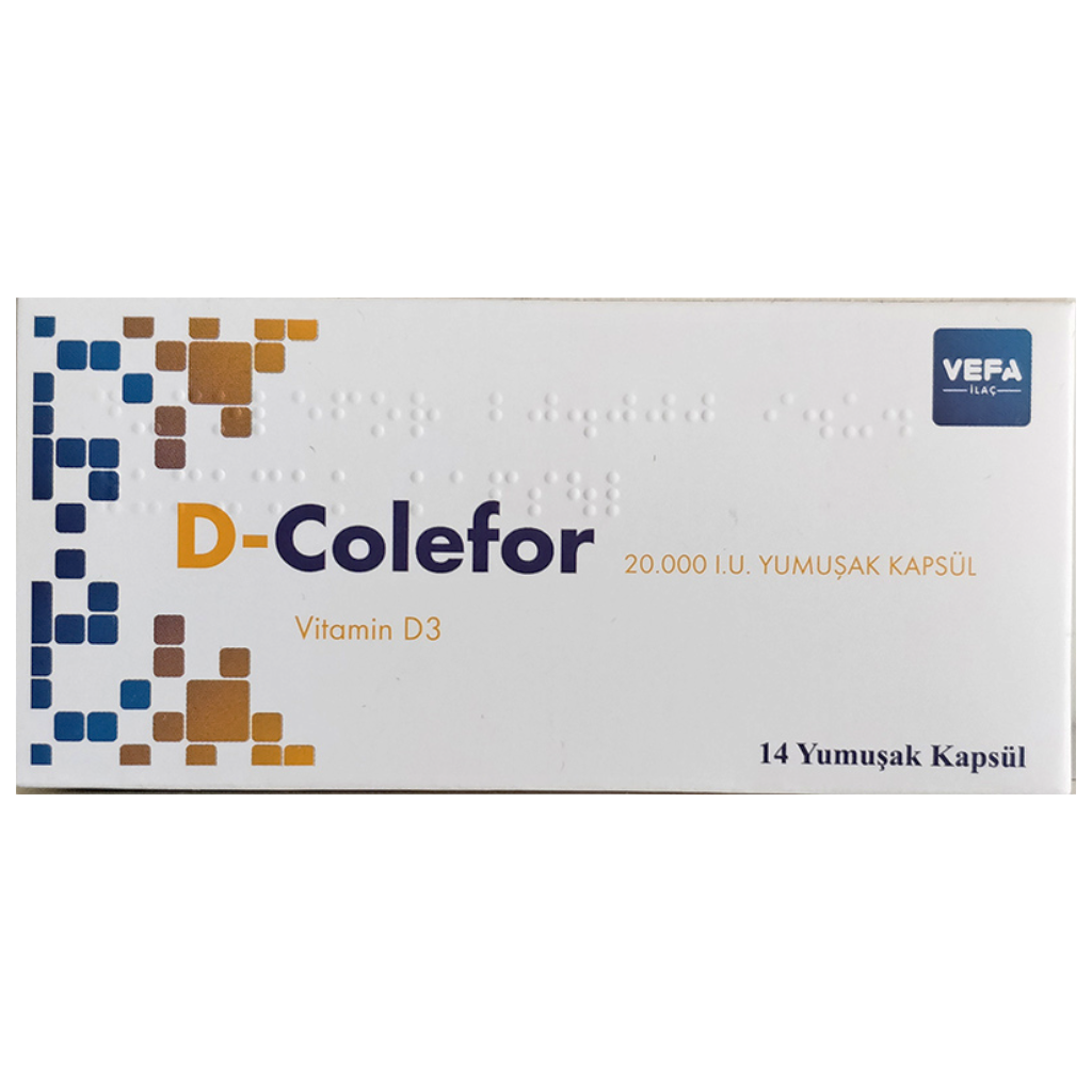 D-Colefor 20.000 I.U., 14 капсули - Turkish Medicine