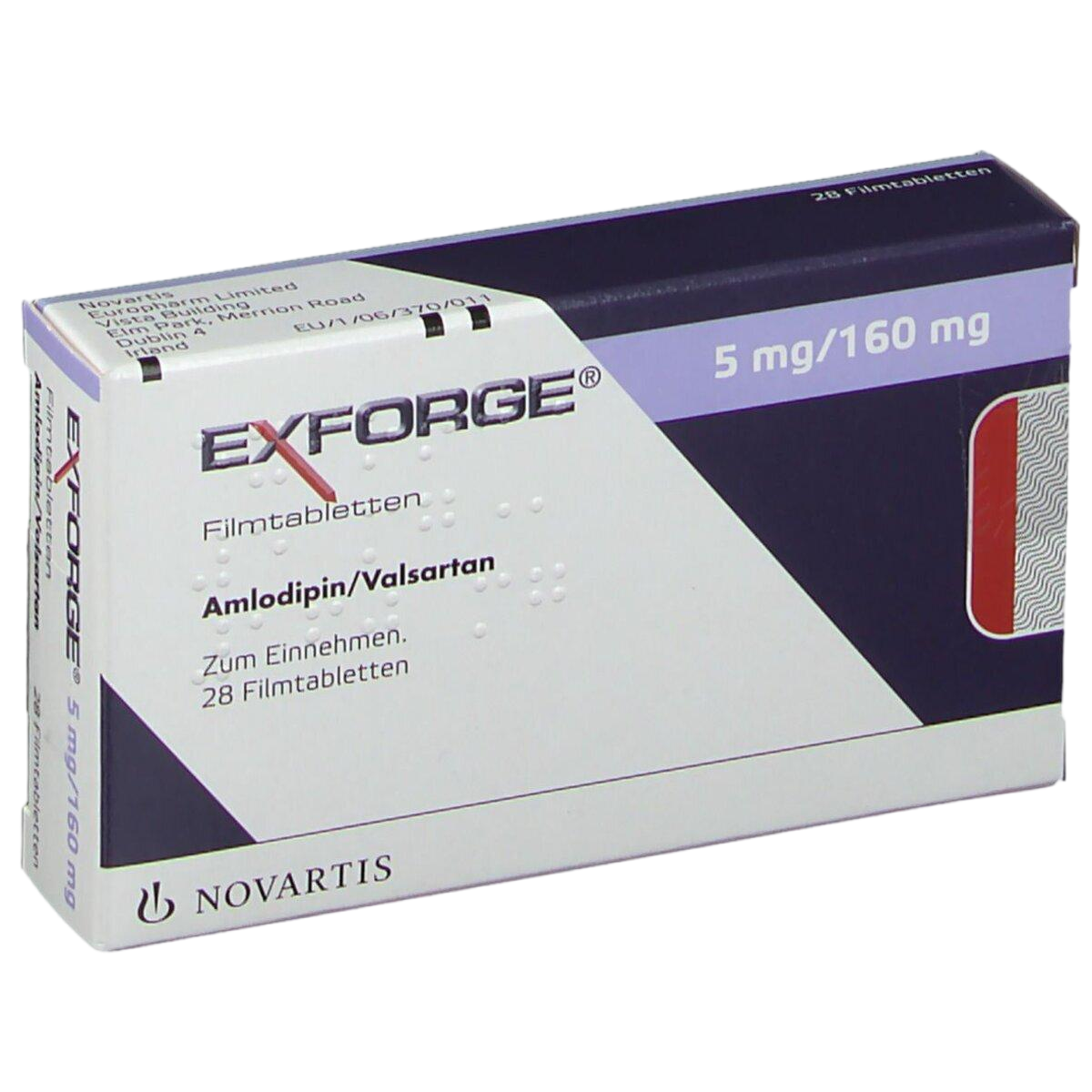 Ексфордж / Exforge 5 mg/160 mg, 28 таблетки - Turkish Medicine