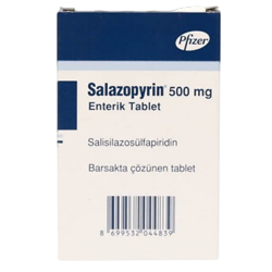 Салазопирин / Salazopyrin 500 mg, 50 таблетки - Turkish Medicine