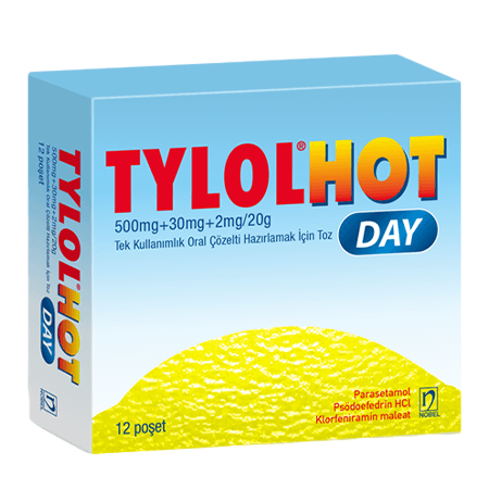 Тайлол хот / Tylol Hot Day, 12 дози - Turkish Medicine
