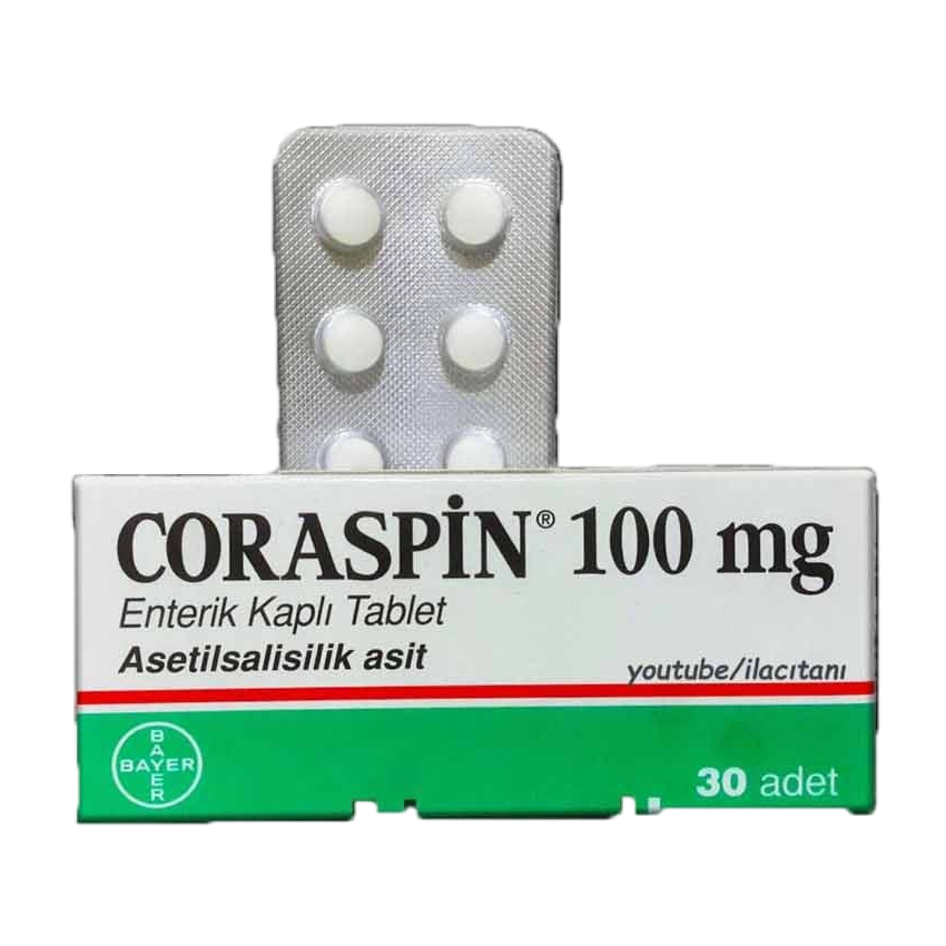 Аспирин Протект / Coraspin 100 mg, 30 таблетки - Turkish Medicine