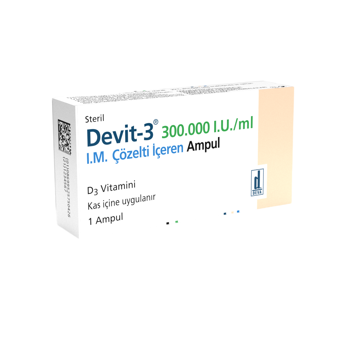 Витамин D3 Devit-3 300.000 I.U. ампула - Turkish Medicine