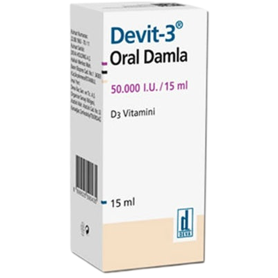 Devit-3 Oral Damla 50.000 I.U./15 ml, Vitamin D - Turkish Medicine