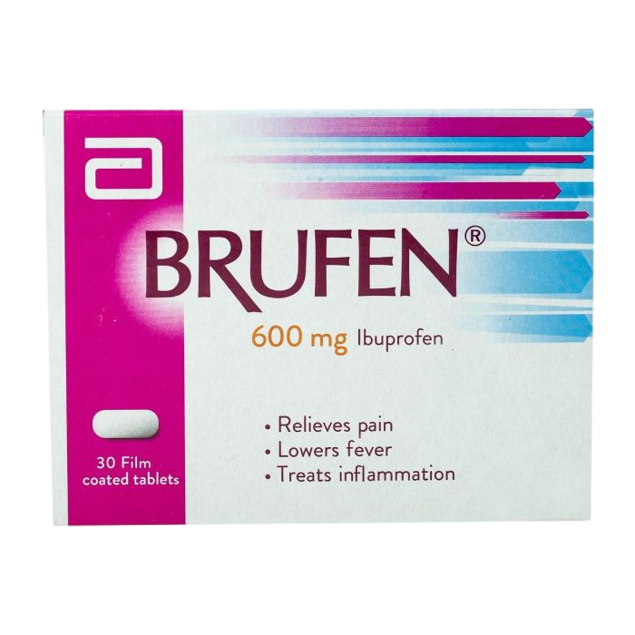 Ибупрофен / IBUPROFEN (Brufen) 600 mg, 30 таблетки - Turkish Medicine