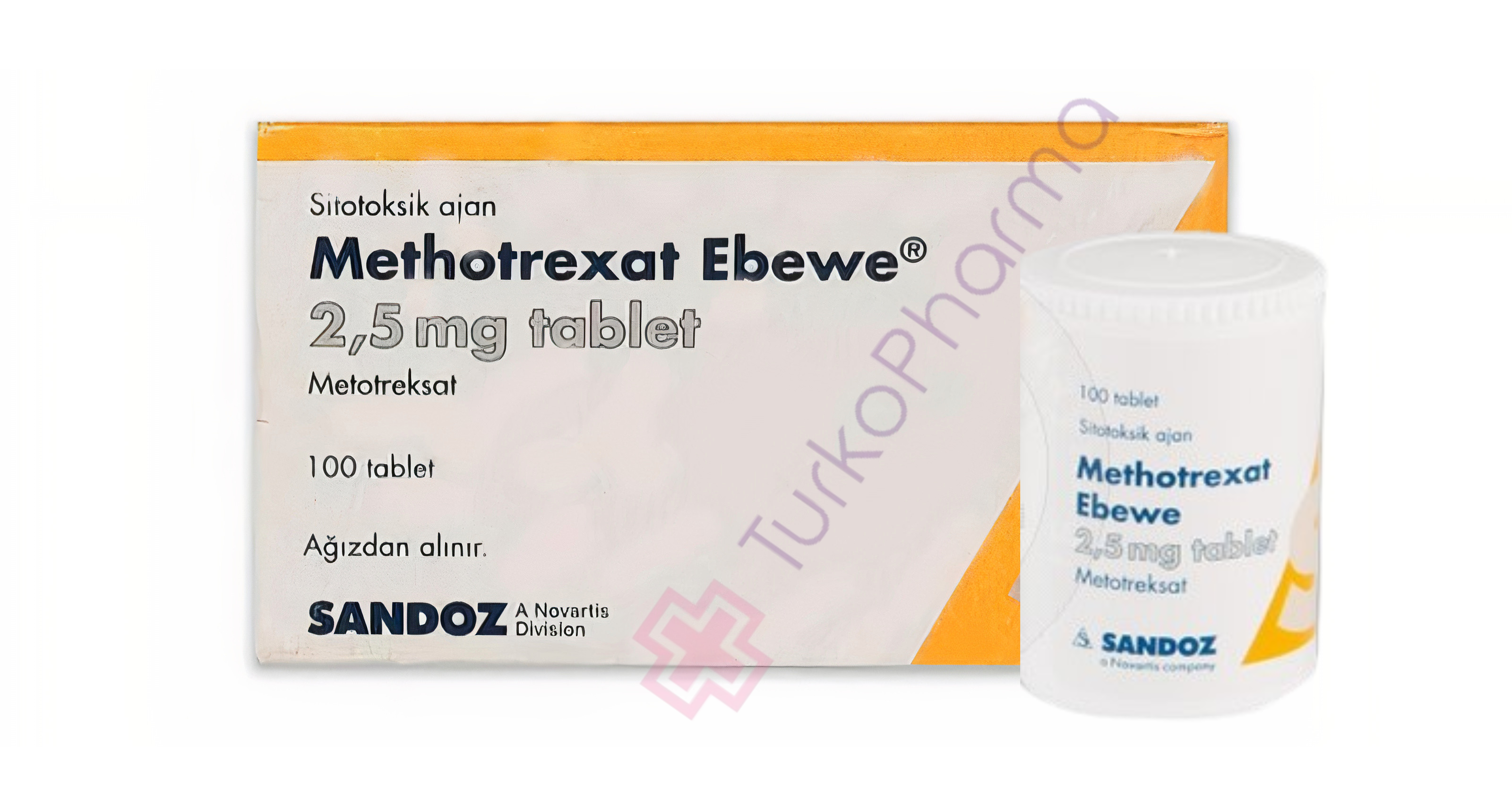 Метотрексат Ебеве / Methotrexat Ebewe 2,5 mg, 100 таблетки - Turko Meds