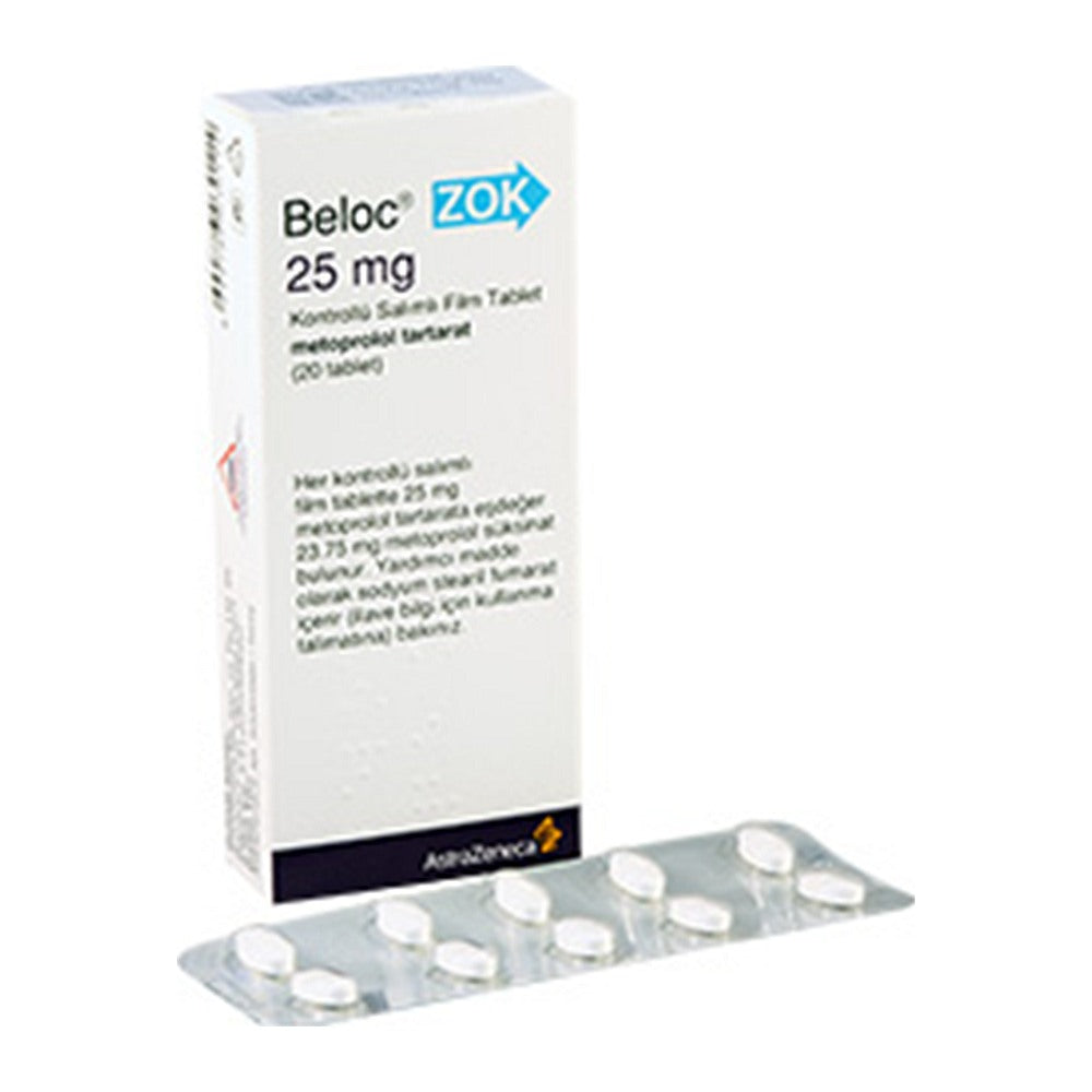 Белок Зок 25 mg, 20 таблетки с удължено освобождаване – Beloc Zok 25 mg, 20 prolonged-release tablets