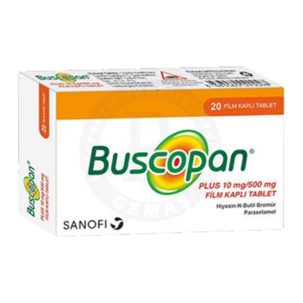 Бускопан Плюс 10 mg/500 mg, 20 филмирани таблетки – Buscopan Plus 10 mg/500 mg, 20 film-coated tablets