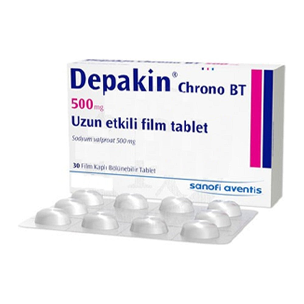 Депакин Хроно 500 mg, 30 таблетки с удължено освобождаване – Depakin Chrono 500 mg, 30 prolonged-release tablets