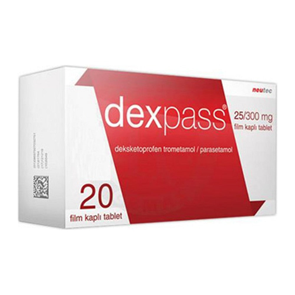 Декспас 25 mg/300 mg, 20 филмирани таблетки – Dexpass 25/300 mg, 20 film-coated tablets