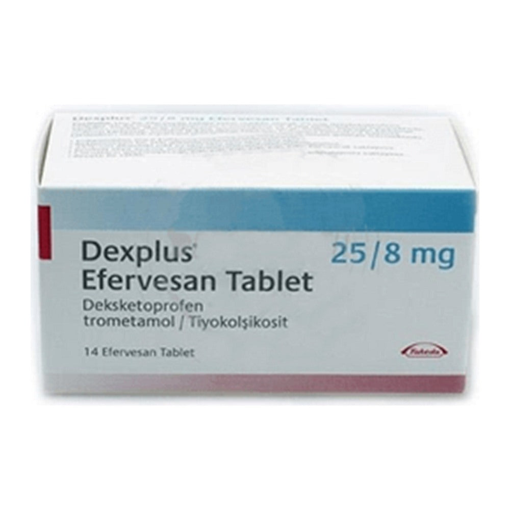 Декплюс 25 mg/8 mg, 14 ефервесцентни таблетки – Dexplus 25/8 mg, 14 effervescent tablets