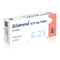 Дилатренд 6,25 mg, 30 таблетки – Dilatrend 6.25 mg, 30 tablets