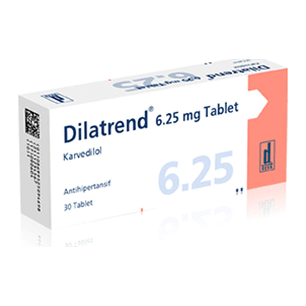 Дилатренд 6,25 mg, 30 таблетки – Dilatrend 6.25 mg, 30 tablets