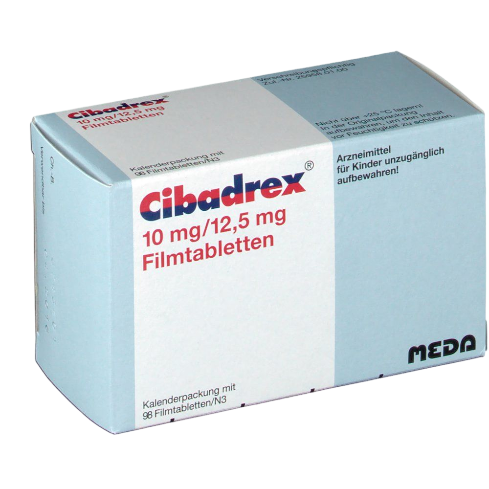 Цибадрекс / Cibadrex 10/12.5 mg, 28 таблетки - Turkish Medicine