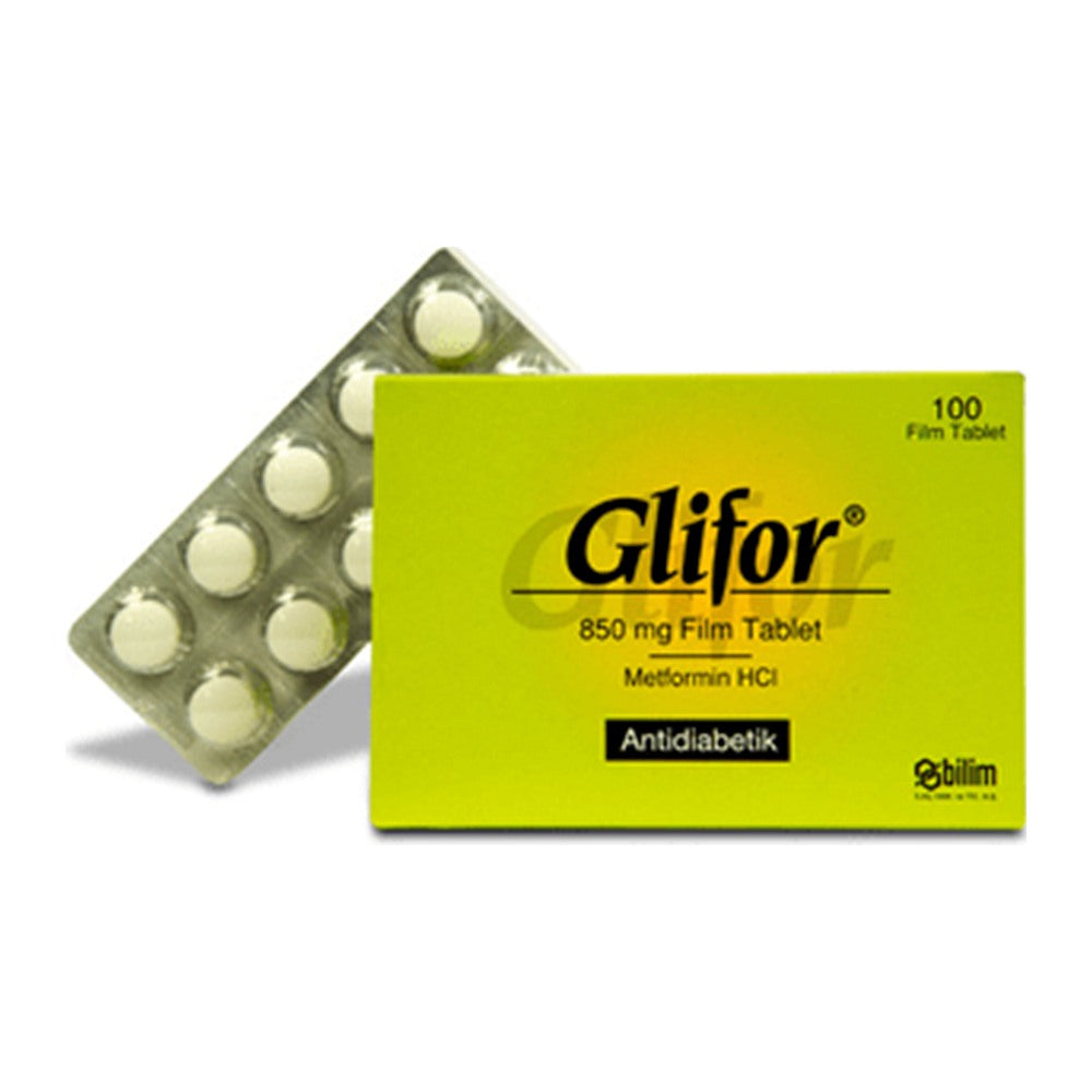 Глифор 850 mg, 100 филмирани таблетки – Glifor 850 mg, 100 film-coated tablets