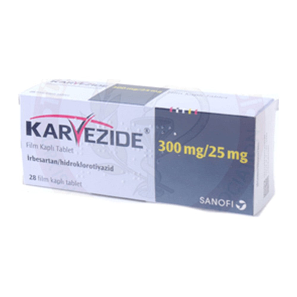 Карвезид 300 mg/25 mg, 28 филмирани таблетки – Karvezide 300 mg/25 mg, 28 film-coated tablets