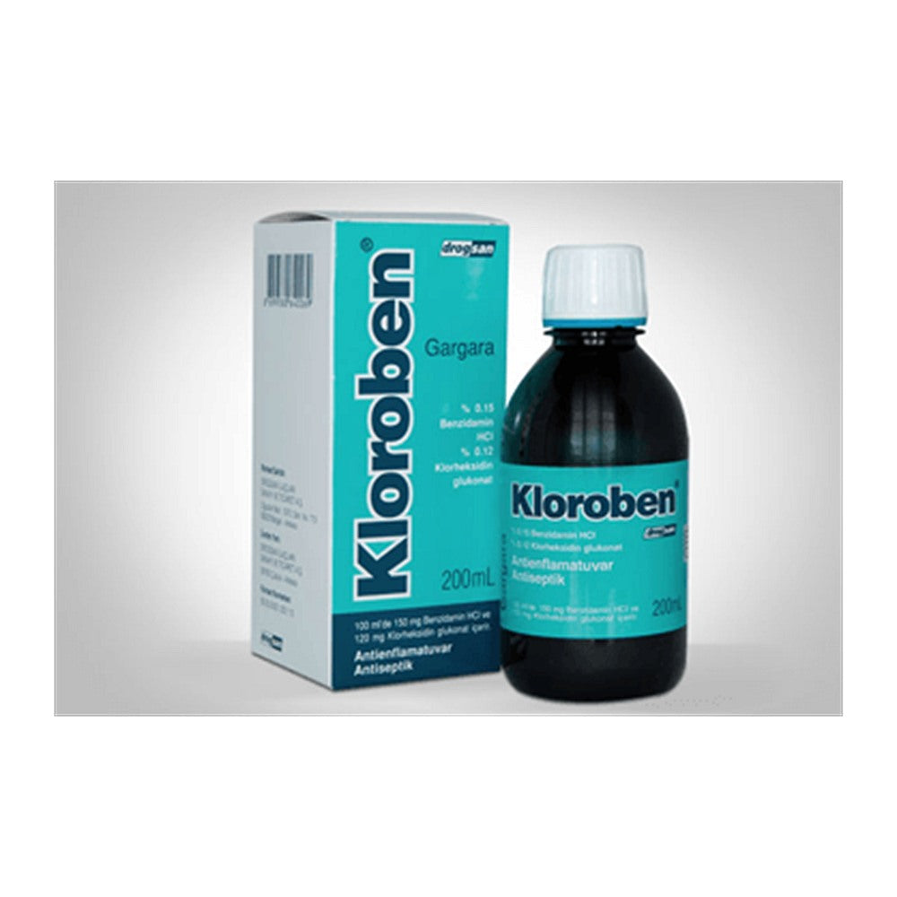 Клоробен разтвор за гаргара, 200 ml – Kloroben mouthwash 1.5 mg/ml + 1.2 mg/ml, 200 ml