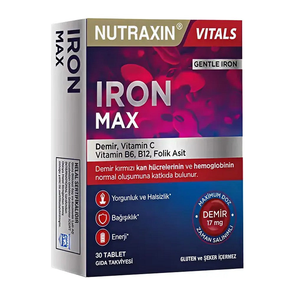 Нутраксин Айрън Макс, 30 таблетки – Nutraxin Iron Max, 30 tablets