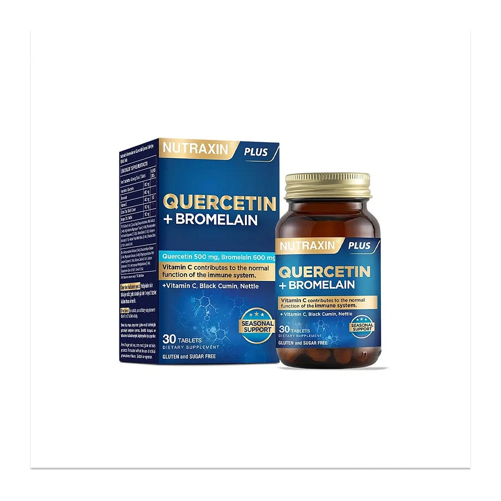 Нутраксин Кверцетин + Бромелаин, 30 таблетки – Nutraxin Quercetin + Bromelain, 30 tablets