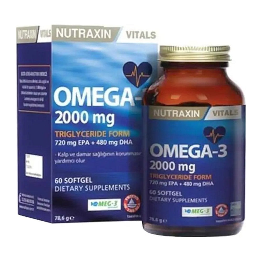 Нутраксин Омега-3 2000 mg, 60 меки капсули – Nutraxin Omega-3 2000 mg, 60 softgels