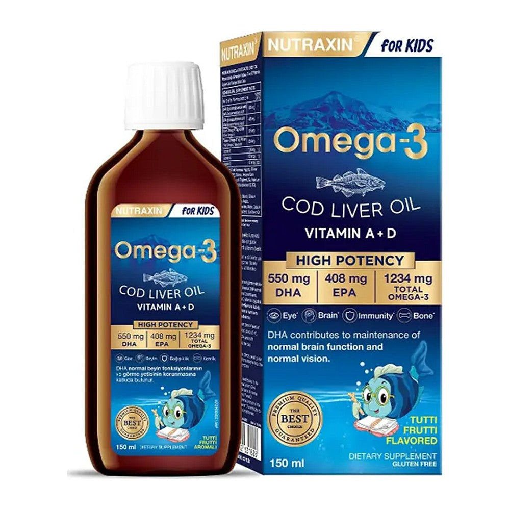 Нутраксин Омега-3 за деца, 150 ml – Nutraxin Omega-3 for Kids, 150 ml