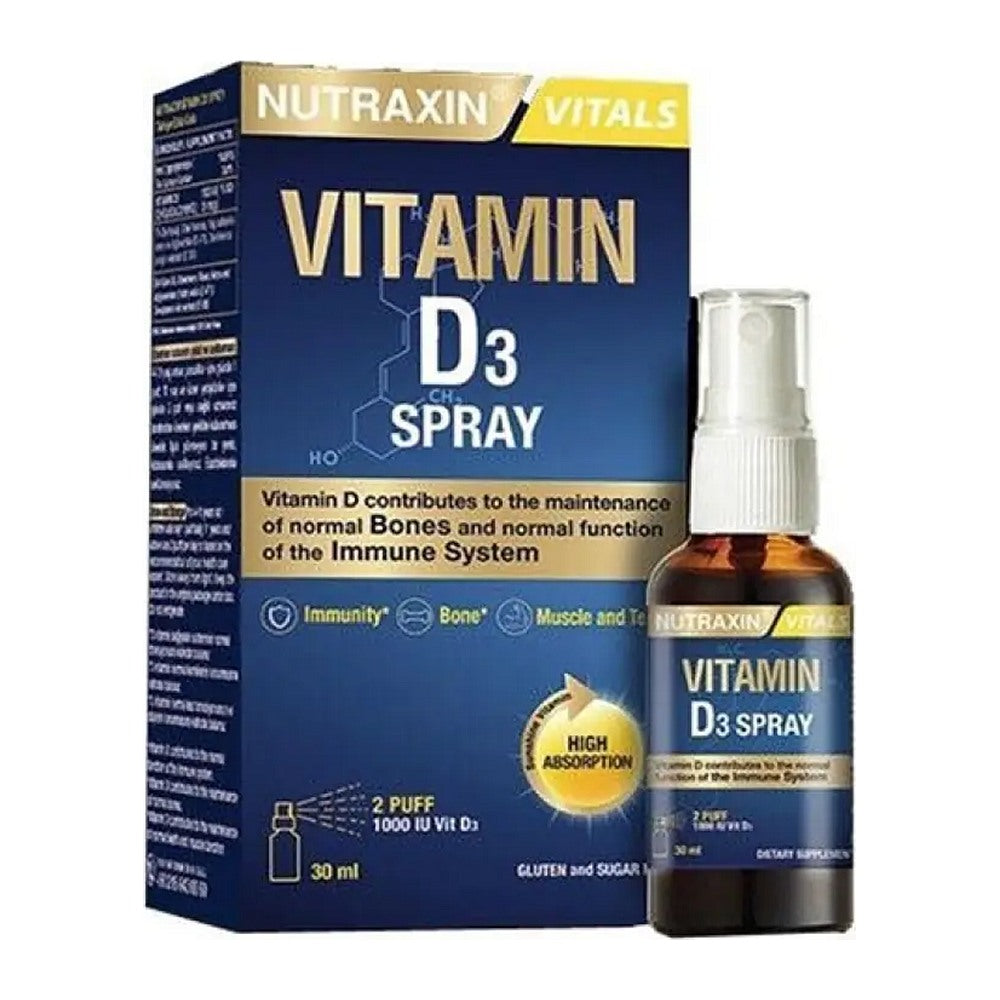 Нутраксин Витамин D3 1000 IU спрей, 30 ml – Nutraxin Vitamin D3 1000 IU spray, 30 ml
