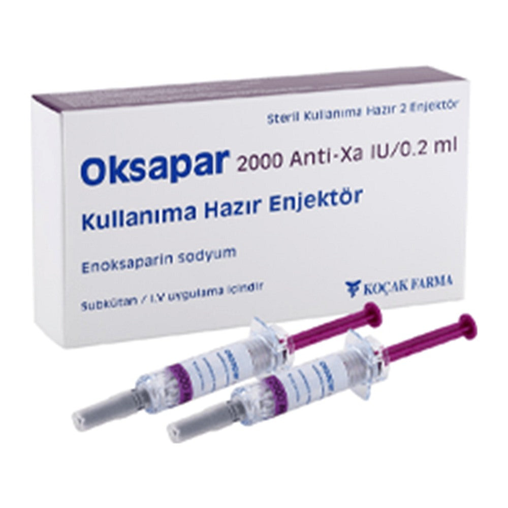 Оксапар 2000 anti-Xa IU/0,2 ml, 2 предварително напълнени спринцовки – Oksapar 2000 anti-Xa IU/0.2 ml, 2 pre-filled syringes