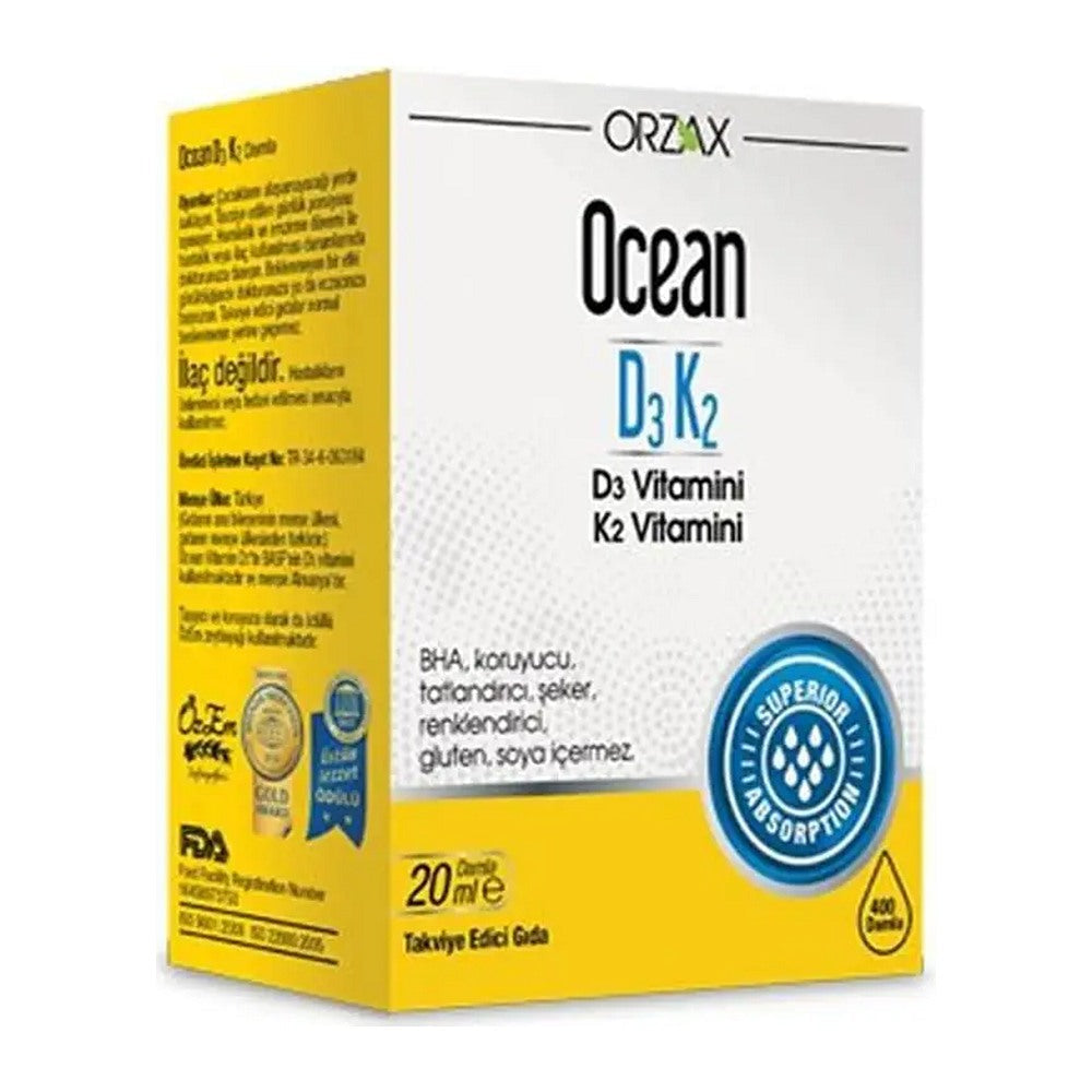 Оушън D3K2 капки, 20 ml – Ocean D3K2 drops, 20 ml