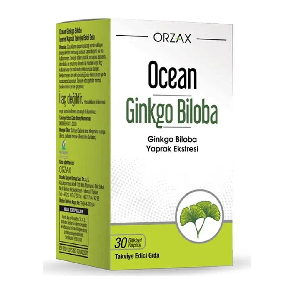 Оушън Гинко Билоба, 30 капсули – Ocean Ginkgo Biloba, 30 capsules