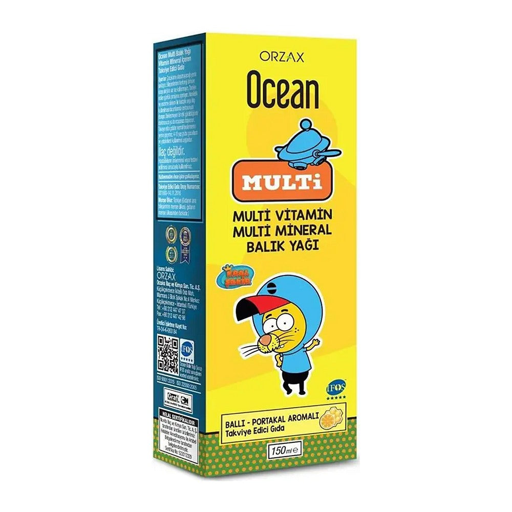 Оушън Крал Шакир мултивитамин сироп за деца, 150 ml – Ocean Kral Şakir Multivitamin syrup, 150 ml