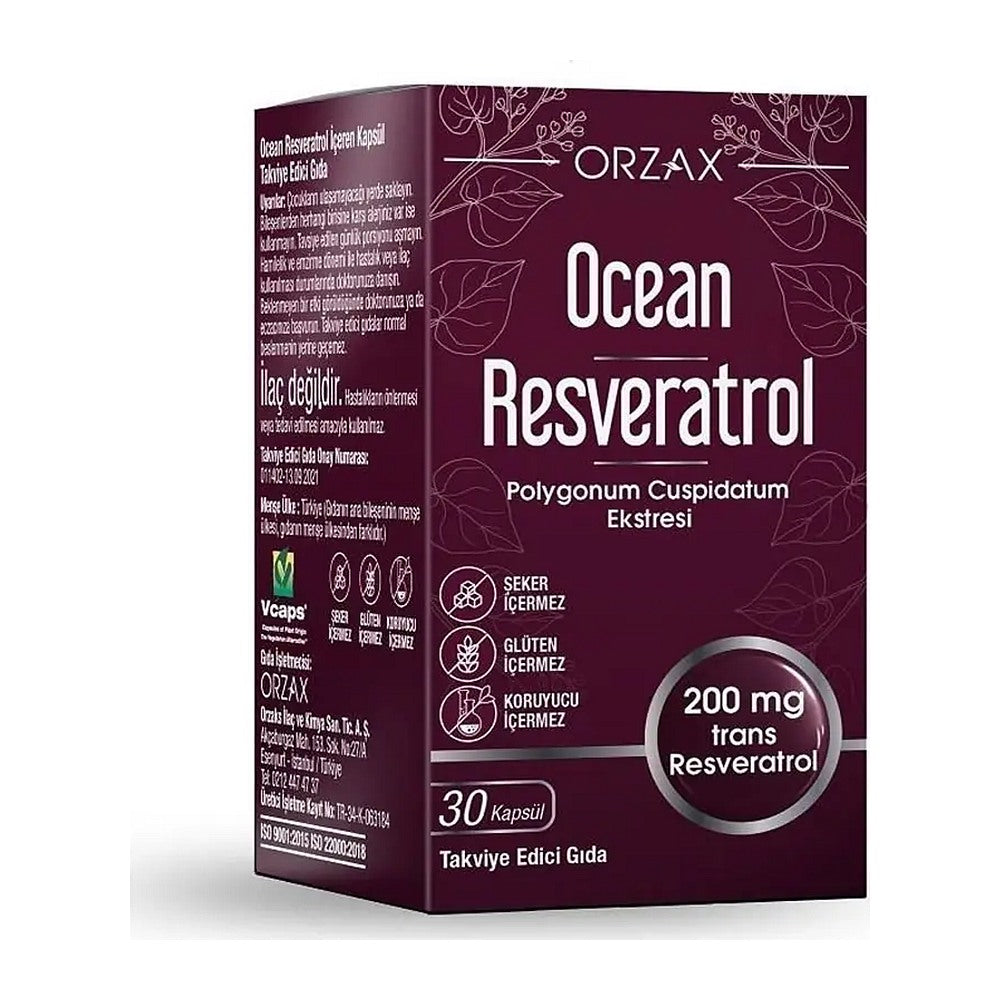 Оушън Ресвератрол 200 mg, 30 капсули – Ocean Resveratrol 200 mg, 30 capsules