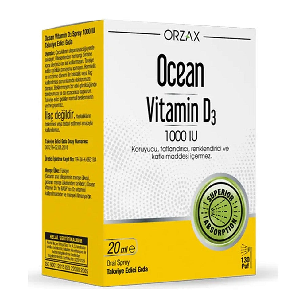 Оушън Витамин D3 1000 IU спрей, 20 ml – Ocean Vitamin D3 1000 IU spray, 20 ml