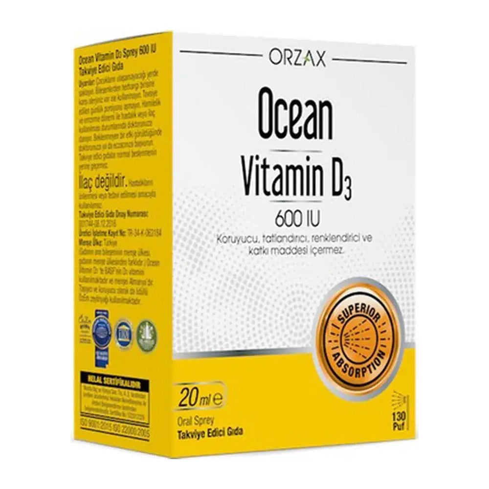 Оушън Витамин D3 600 IU спрей, 20 ml – Ocean Vitamin D3 600 IU spray, 20 ml