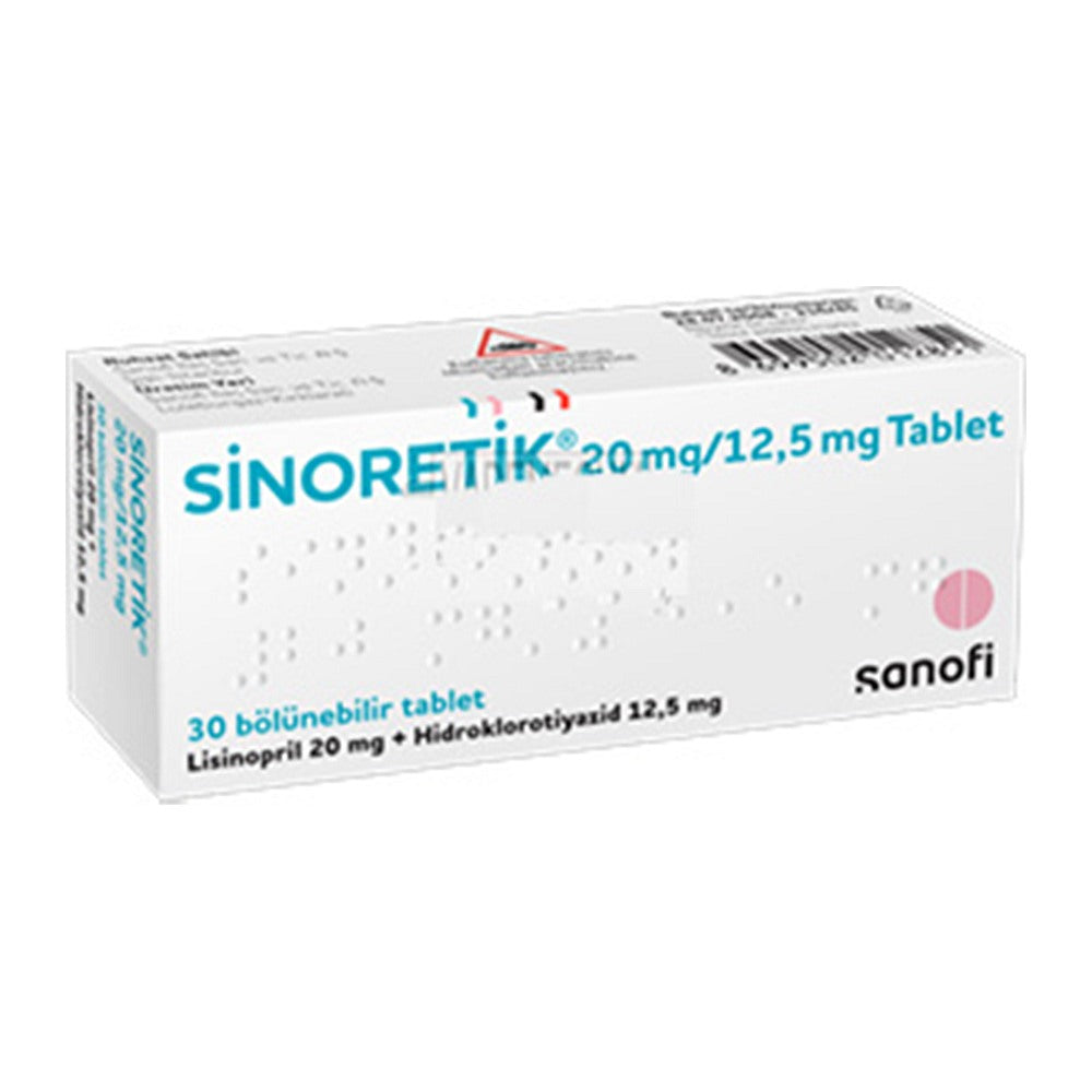 Синоретик 20 mg/12,5 mg, 30 таблетки – Sinoretik 20 mg/12.5 mg, 30 tablets