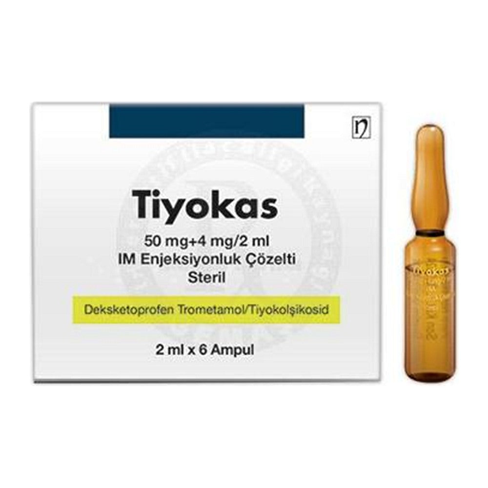 Тийокас 50 mg/4 mg, 6 ампули – Tiyokas 50/4 mg, 6 ampoules