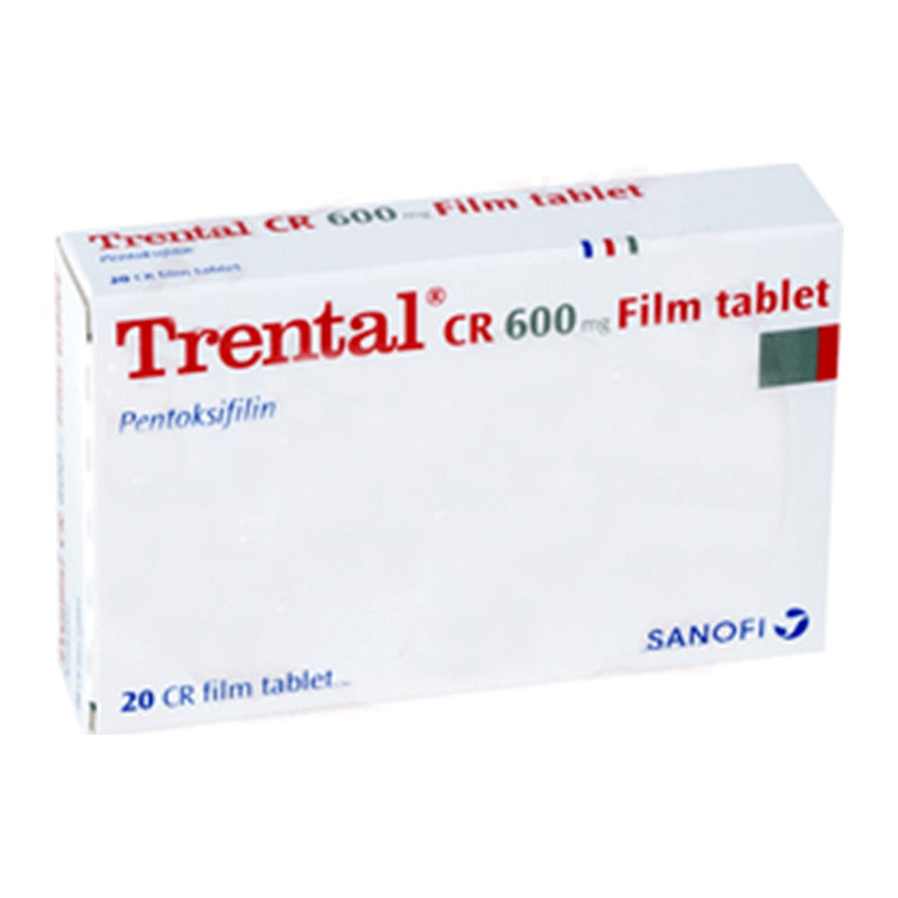 Трентал CR 600 mg, 20 таблетки с удължено освобождаване – Trental CR 600 mg, 20 controlled-release tablets